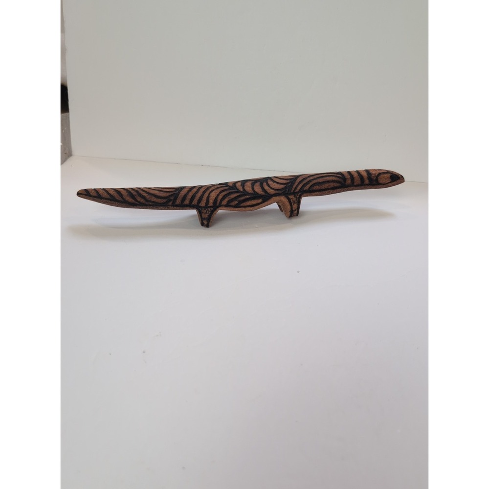 Vintage Australian Aboriginal Art Wood Carving Lizard Signed